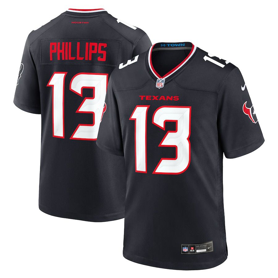 Men Houston Texans 13 DelShawn Phillips Nike Navy Team Game NFL Jersey